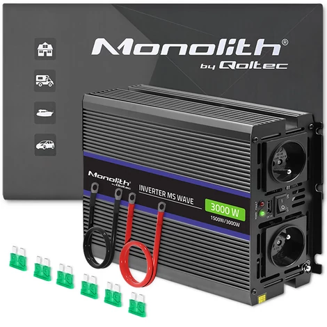 Qoltec Monolith feszültségátalakító 3000 MS Wave 12V 230V