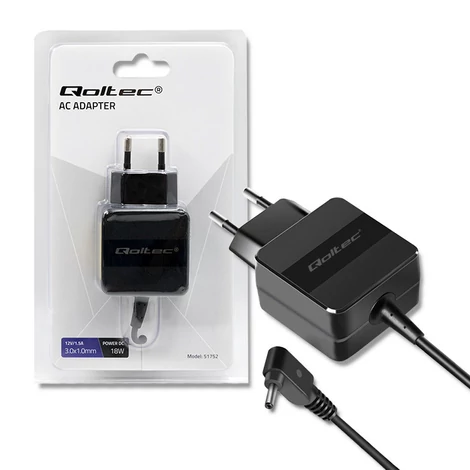 Qoltec Tápegység Acer laptophoz 18W | 12V | 1.5A | 3.0*1.0