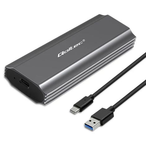 Qoltec NV2271 M.2 SSD ház USB-C csatlakozóval