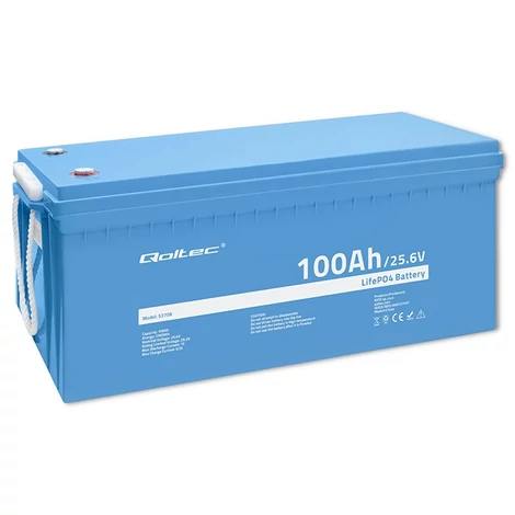 Qoltec LiFePO4 lítium-vas-foszfát akkumulátor 100Ah