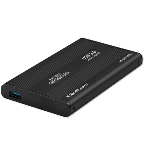 Qoltec fekete alumínium külső merevlemez ház 2.5''