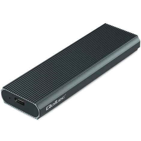 Qoltec alumínium M.2 SSD ház grafit színben
