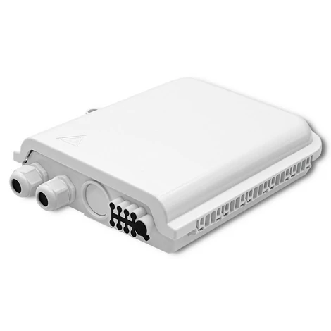 Qoltec 1x8 optikai szálas elosztódoboz fehér színben