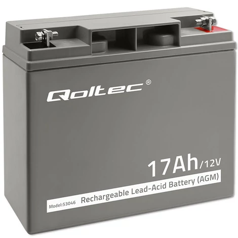 Qoltec 12V 17Ah AGM akkumulátor karbantartásmentes
