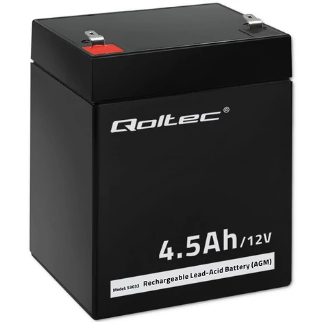Qoltec 12V 4.5Ah AGM akkumulátor karbantartásmentes