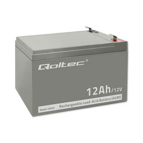 Qoltec 12V 12Ah AGM akkumulátor szürke színben