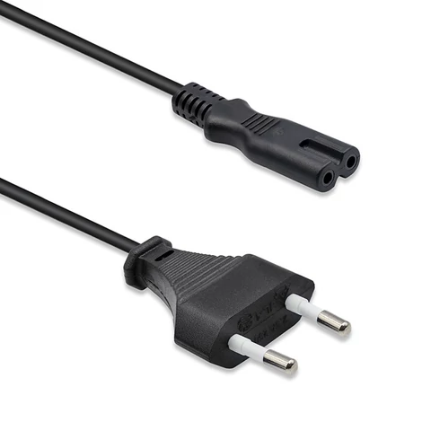 Qoltec IEC C7 tápkábel figura-8 1.4m hosszú