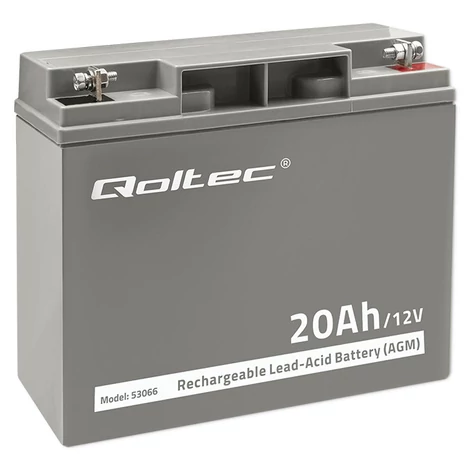 Qoltec 12V 20Ah AGM akkumulátor karbantartásmentes