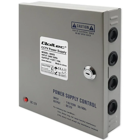 Qoltec 12VDC LED meghajtó 10A 9 csatornával