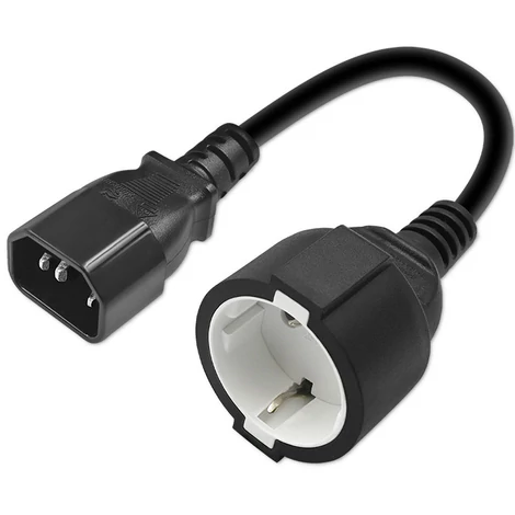 Qoltec IEC 320 C14/SCHUKO adapterkábel 0,15 m
