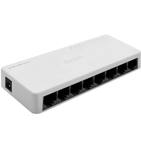 Qoltec Hálózati SWITCH 8 RJ45 porttal és 100Mbps sebességgel