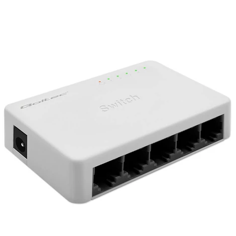 Qoltec Hálózati SWITCH 5 RJ45 porttal és 100Mbps sebességgel