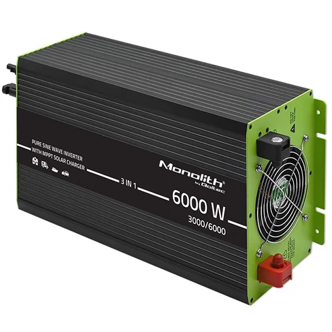 Qoltec Monolith 3000W napelemes inverter tiszta szinuszhullámmal