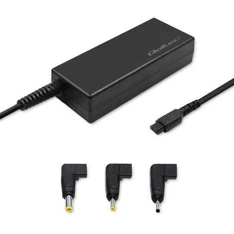 Qoltec 65W tápegység Asus laptophoz, 3 csatlakozóval