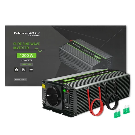 Qoltec 600W inverter 12V-ról 230V-ra