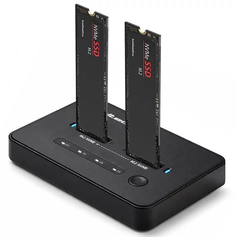 Qoltec M.2 NVMe SSD dokkoló állomás 16TB kapacitással