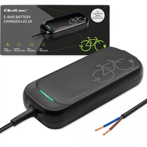 Qoltec gyors töltő e-bike-hoz nyitott kábel csatlakozóval