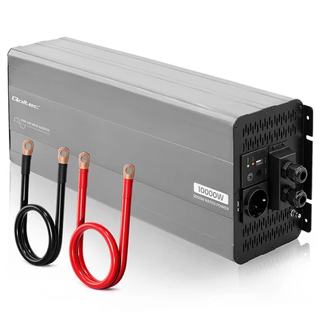 Qoltec 5000W tiszta szinuszhullámú inverter 24V-ról 230V-ra