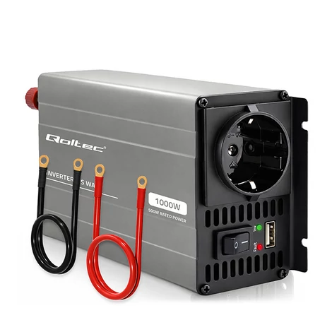 Qoltec MS Wave feszültségátalakító 12V-ról 230V-ra