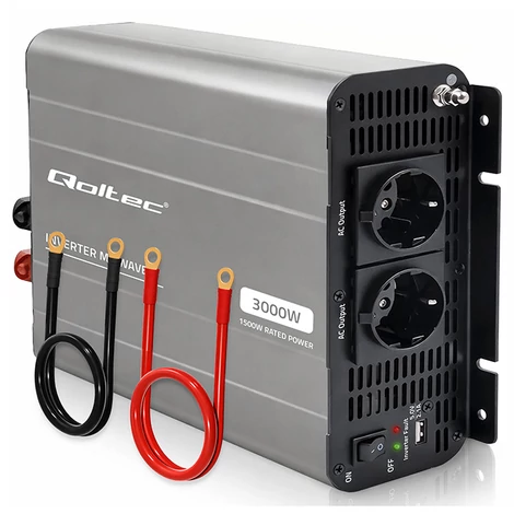 Qoltec MS Wave feszültségátalakító 12V-ról 230V-ra