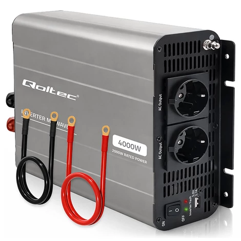 Qoltec MS Wave feszültségátalakító 12V 230V 2000W