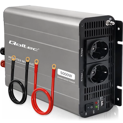 Qoltec MS Wave feszültségátalakító 12V-ról 230V-ra