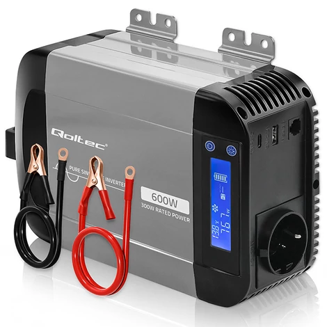 Qoltec 300W tiszta szinusz inverter 12V-ról 230V-ra