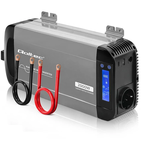 Qoltec 1000W tiszta szinusz inverter 12V-ról 230V-ra