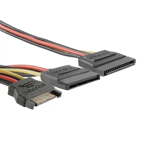 Qoltec SATA kábel elosztó 2xSATA női 0,5m