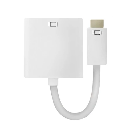 Qoltec Mini DVI adapter férfi DVI (24+5) női 17 cm