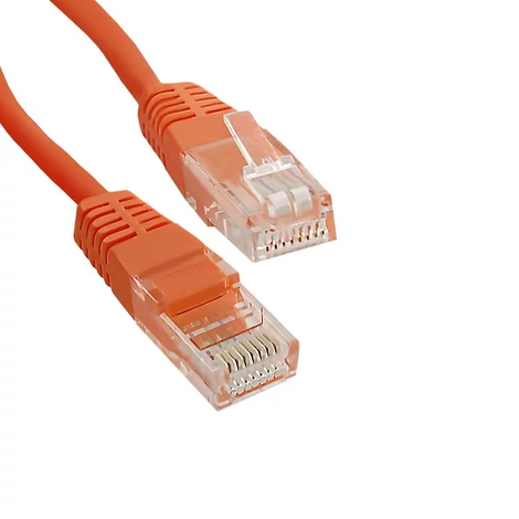 Qoltec CAT5E crossover LAN kábel 0,5m narancssárga