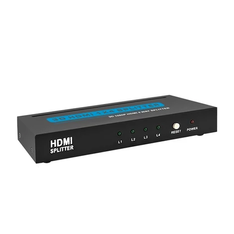Qoltec HDMI Elosztó 1x4 v.1.3b, 4 HDMI kimenettel