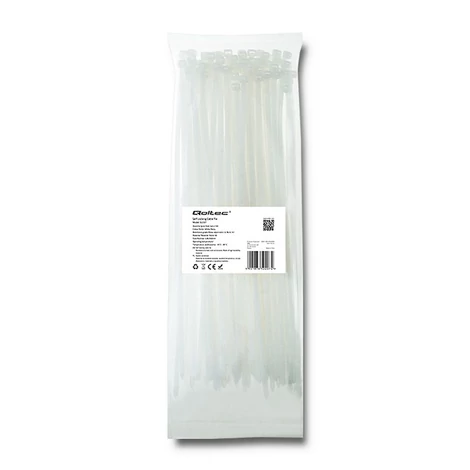 Qoltec 4.8x300mm önzáró kábelkötegelő fehér színben
