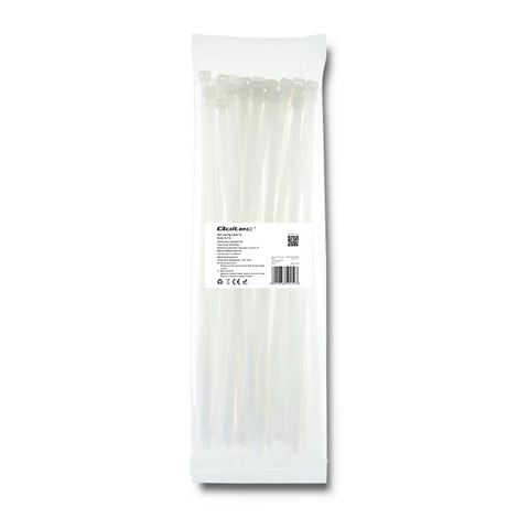 Qoltec 7.2*350mm fehér önzáró kábelkötegelő