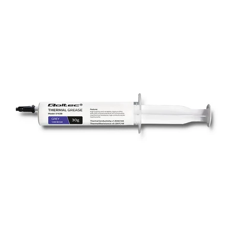 Qoltec hővezető paszta szürke színben, 30g