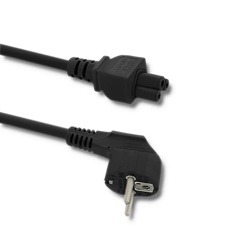 Qoltec IEC C5/SCHUKO tápkábel lóherelevél 1.4m