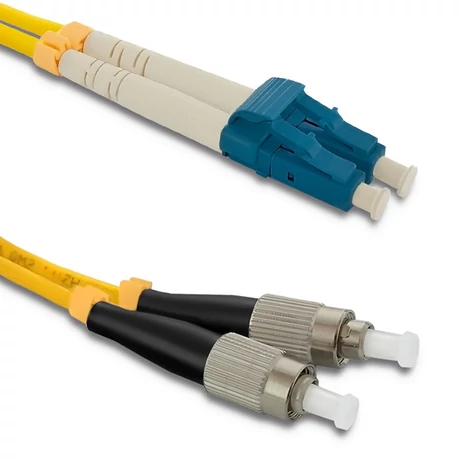 Qoltec Patchcord optikai szál LC/UPC - FC/UPC | Egymódusú | 9/125 | G652D | Duplex | 5m
