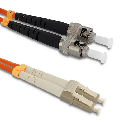 Qoltec 5m LC/UPC - ST/UPC multimódusú optikai patchcord