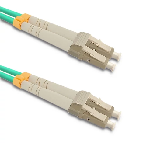 Qoltec Patchcord optikai kábel LC/UPC - LC/UPC | Multimódusú | 50/125 | OM3 | Duplex | 10m
