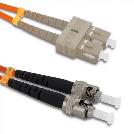 Qoltec 1m SC/UPC - ST/UPC multimódusú optikai patchcord