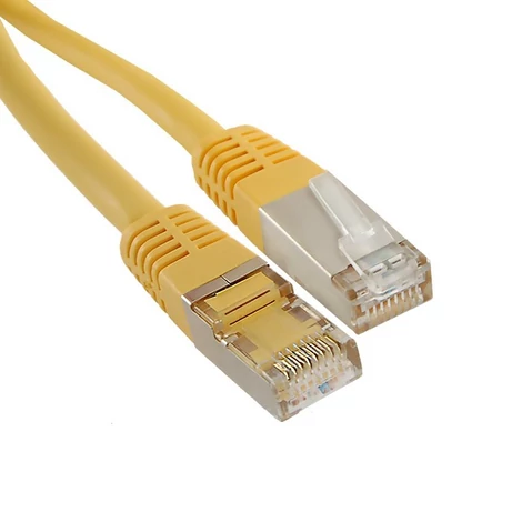 Qoltec CAT6A SSTP LAN kábel sárga színben, 3m hosszú