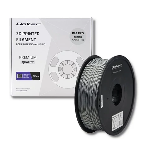 Qoltec Professzionális 3D nyomtató filament Ezüst színben