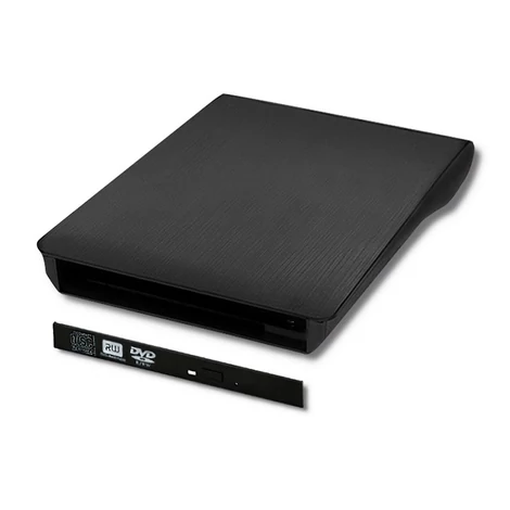 Qoltec külső USB 2.0 SATA optikai meghajtó ház fekete színben