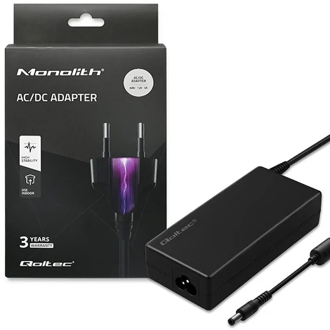 Qoltec 60W asztali tápegység 12V 5A tápkábellel
