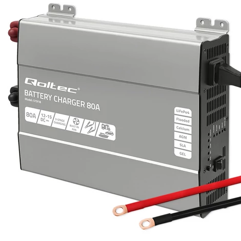 Qoltec Smart Monolith 80A töltő LiFePO4 akkumulátorokhoz