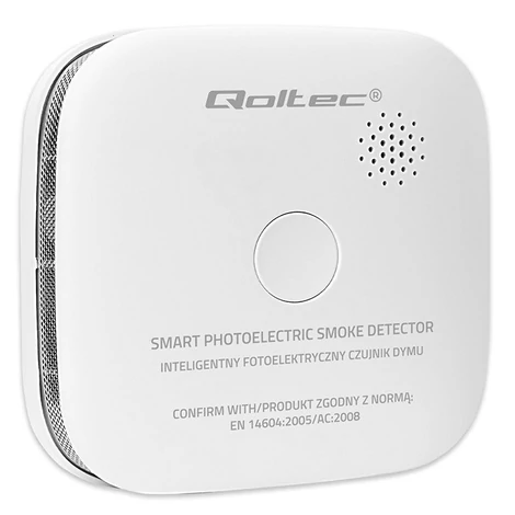 Qoltec vezeték nélküli füstérzékelő akkumulátorral