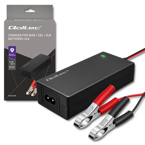 Qoltec automatikus töltő AGM GEL akkumulátorokhoz