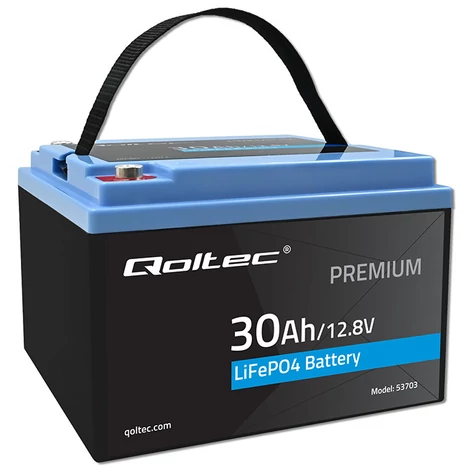 Qoltec LiFePO4 12.8V 30Ah akkumulátor BMS védelemmel