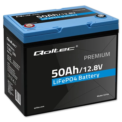 Qoltec 12,8V 50Ah LiFePO4 lítium-vas-foszfát akkumulátor