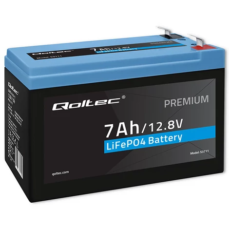 Qoltec 12,8V 7Ah LiFePO4 lítium-vas-foszfát akkumulátor